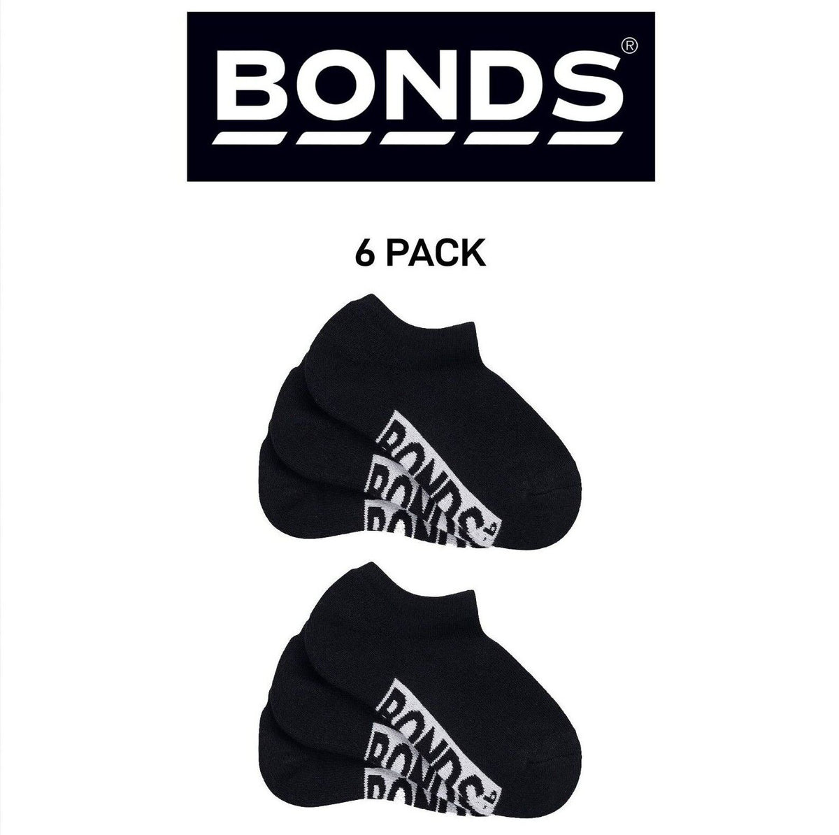 Bonds Kids Cushioned No Show Comfy Cushioned & Mesh Cooling Zones 6 Pack RXVR3N