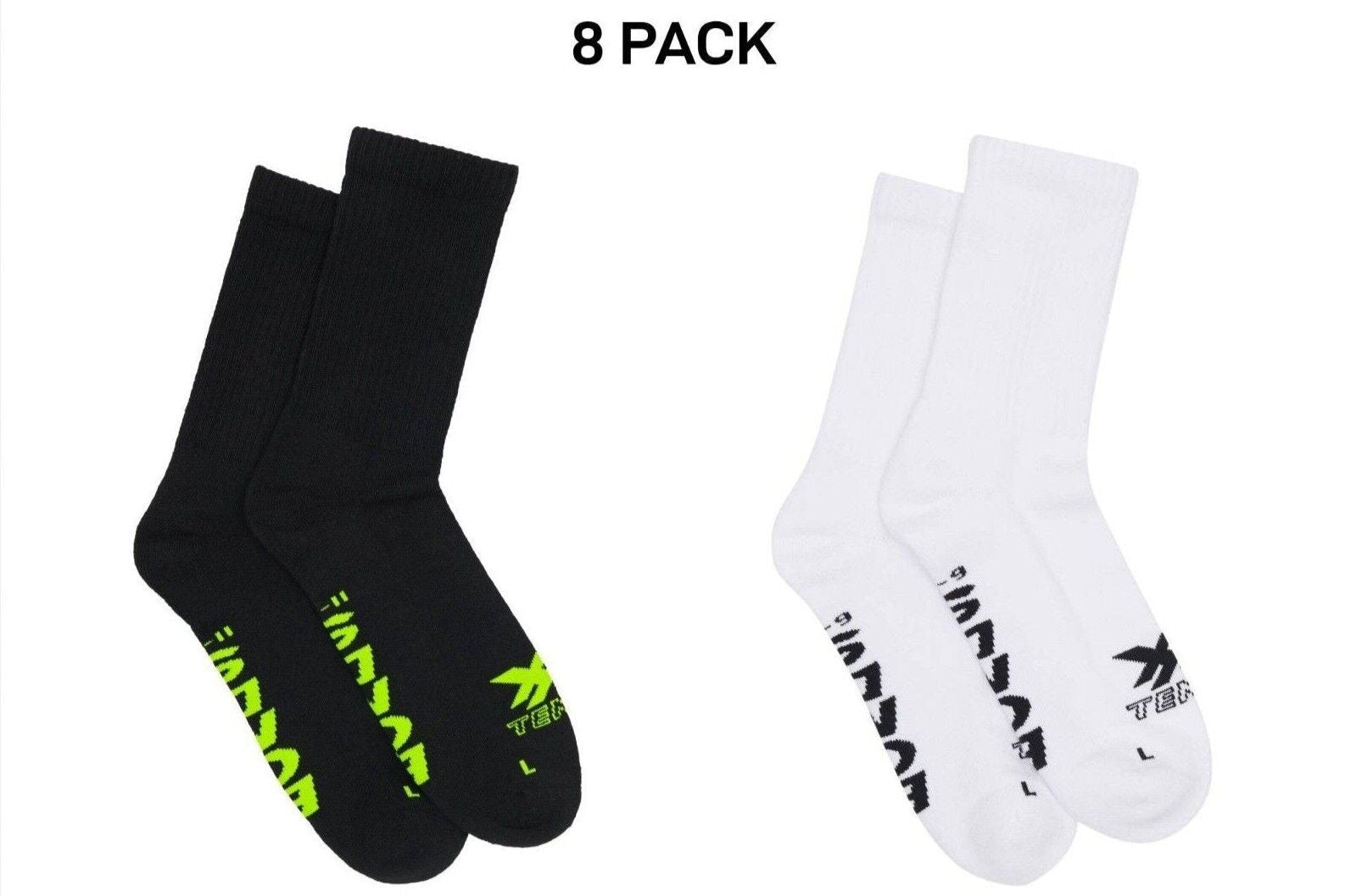 Bonds Mens X-Temp Crew Socks Comfy Cushioned Sole Arch Support 8 Pack SXX62N