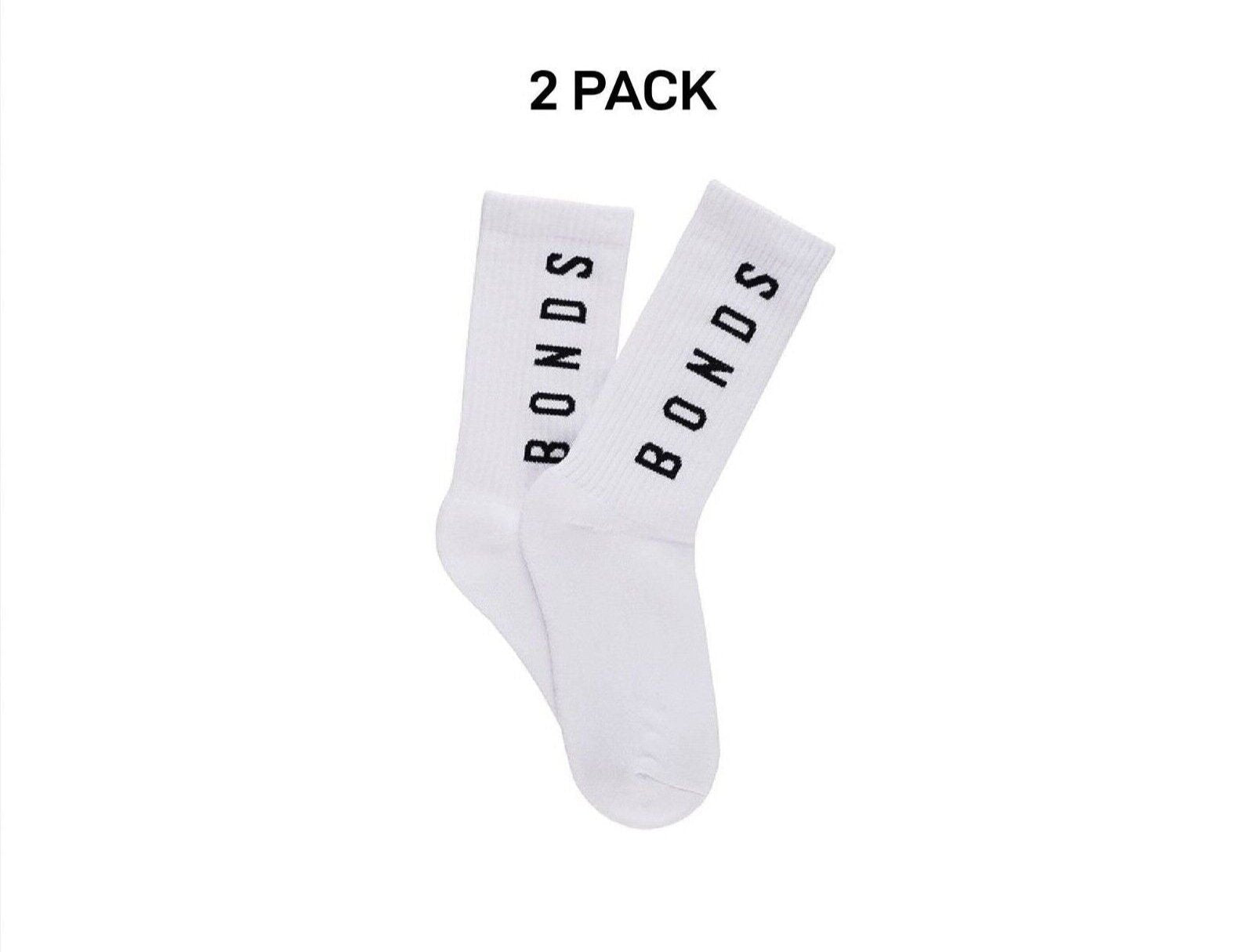 Bonds Womens Originals Crew Socks Cushioned Foot Soft Cotton 2 Pack LYEQ2N