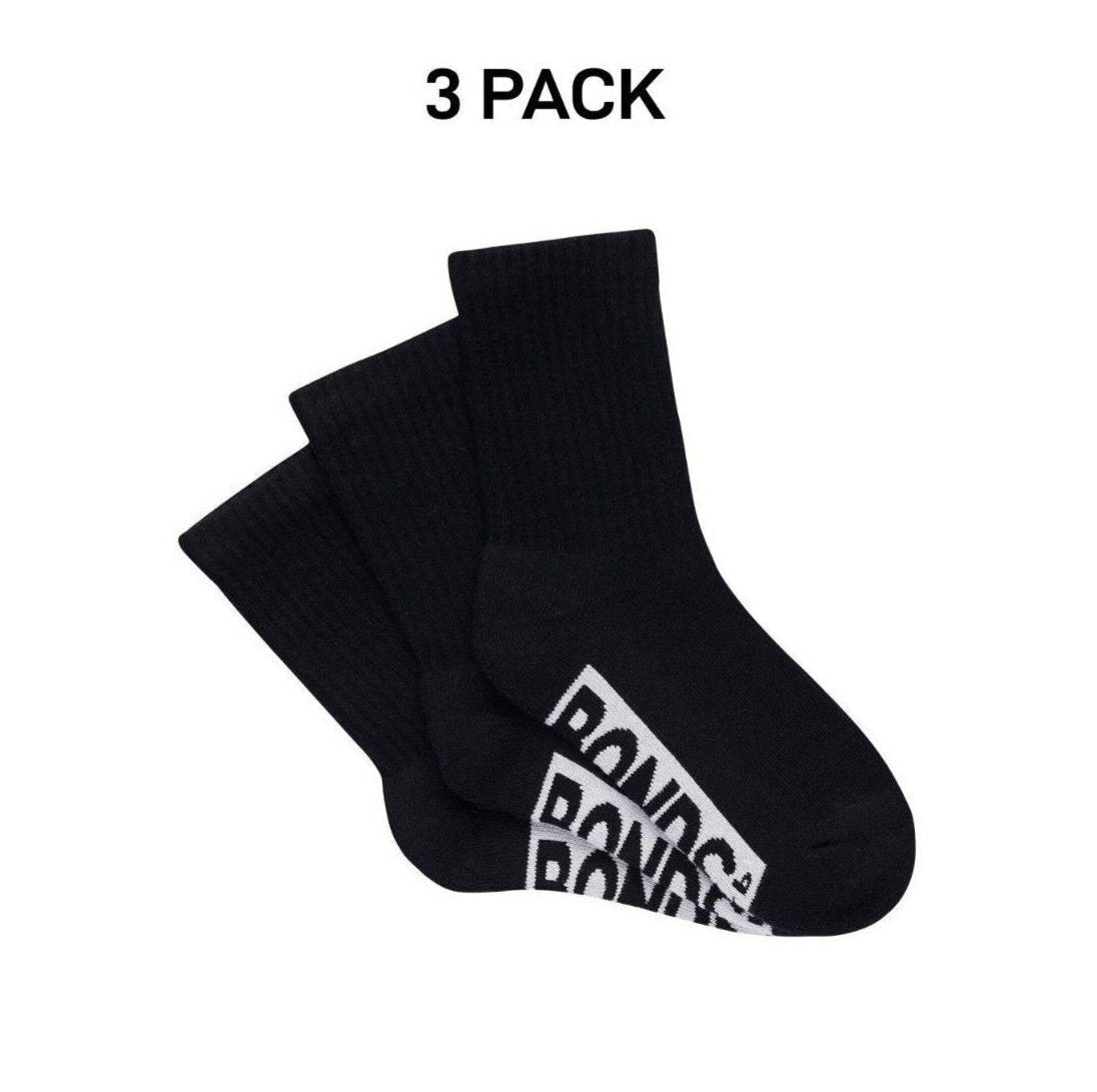 Bonds Kids Cushioned Crew Cushioned Smooth Toe Seams Socks 3 Pack RXUY3N