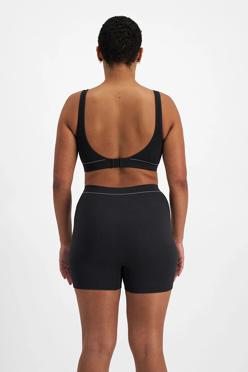 Bonds Womens Retro Rib Seamless Short Flattering and Supportive Fit 3 Pack WRBN