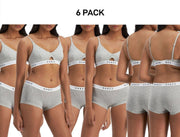 Bonds Womens Originals Boyfit Breathable Comfy Silky Fabric Undies 6 Pack WV7DA