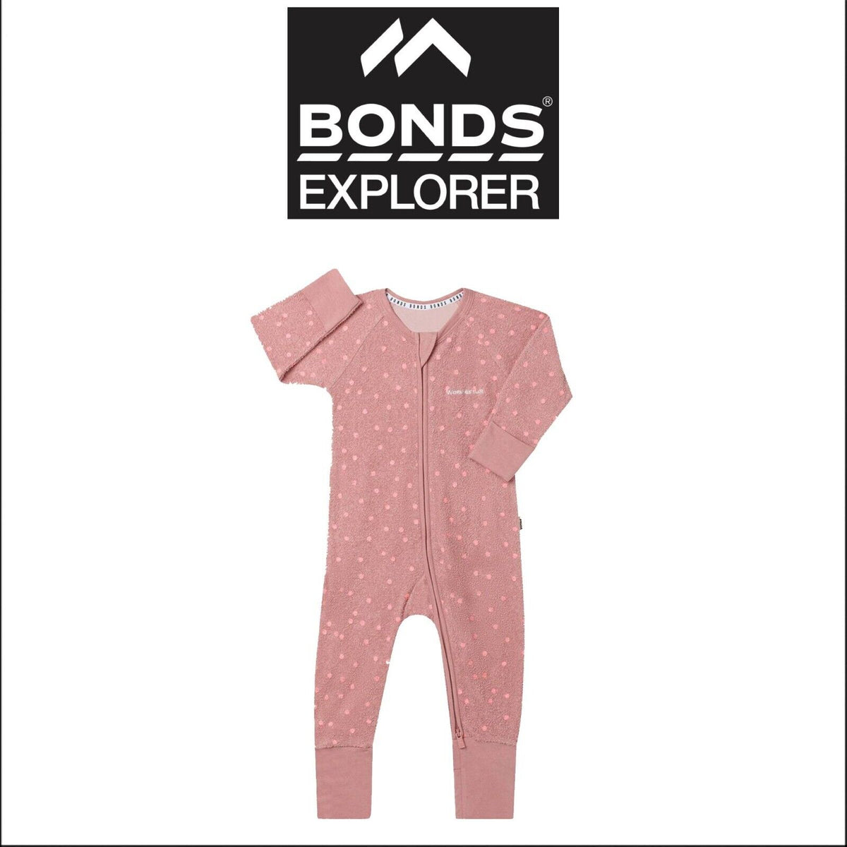 Bonds Baby Poodlette Zip Wondersuit Cotton Safe Protective Zip BZJSA R2T