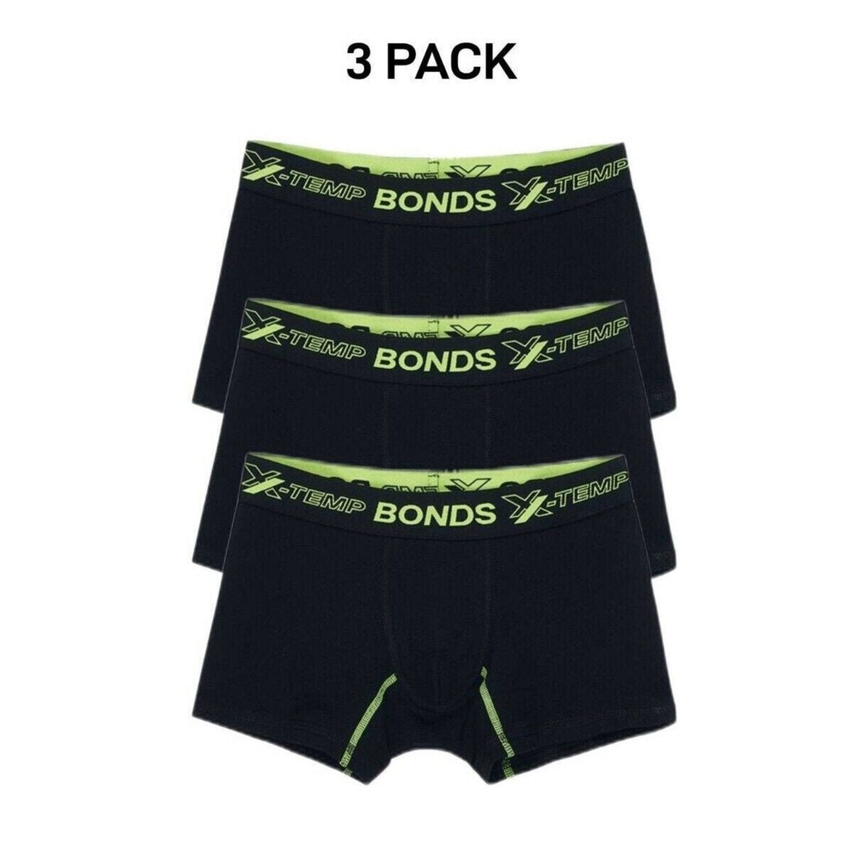 Bonds Boys X-Temp Trunk Temperature Control Dual Action Cooling 3 Pack UX4F1A