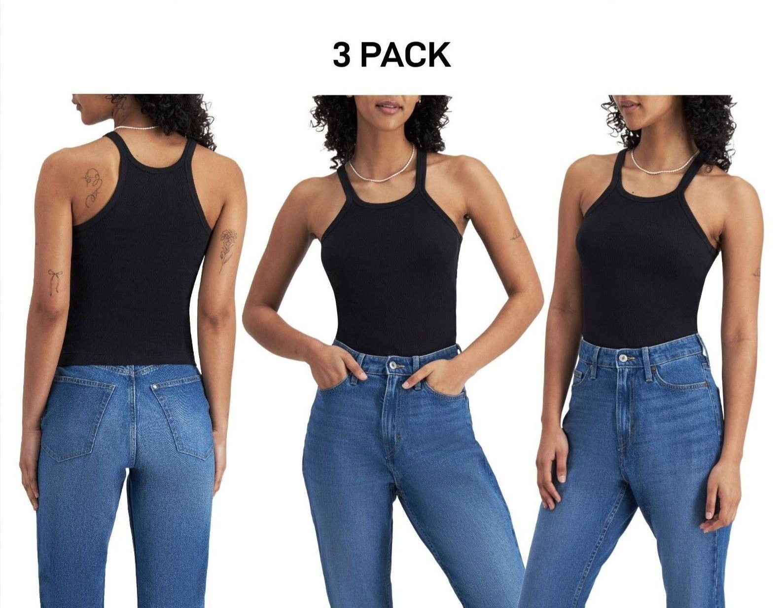 Bonds Womens Organic Chesty Singlet Flat-locked Side Seam Cotton Rib 3 Pack WTHY