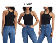 Bonds Womens Organic Chesty Singlet Flat-locked Side Seam Cotton Rib 3 Pack WTHY