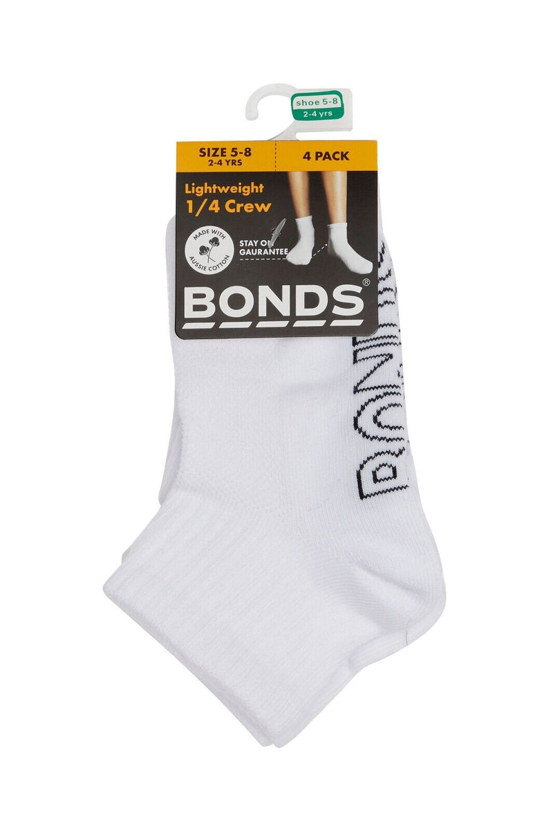 Bonds Kids Logo Light Quarter Crew Lightweight and Breathability 12 Pack RXUT4N