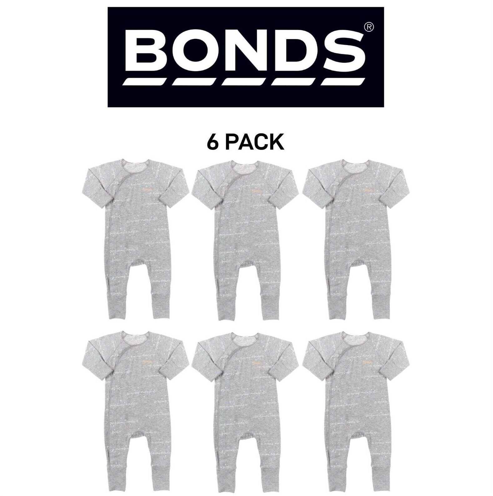 Bonds Baby Newbies Coverall Super Soft Cozysuit & Stretchable Fabic 6 Pack BXQBA