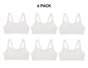 Bonds Girls Performance Pullover Crop Durable and Stretchy Bra 6 Pack UWH41A