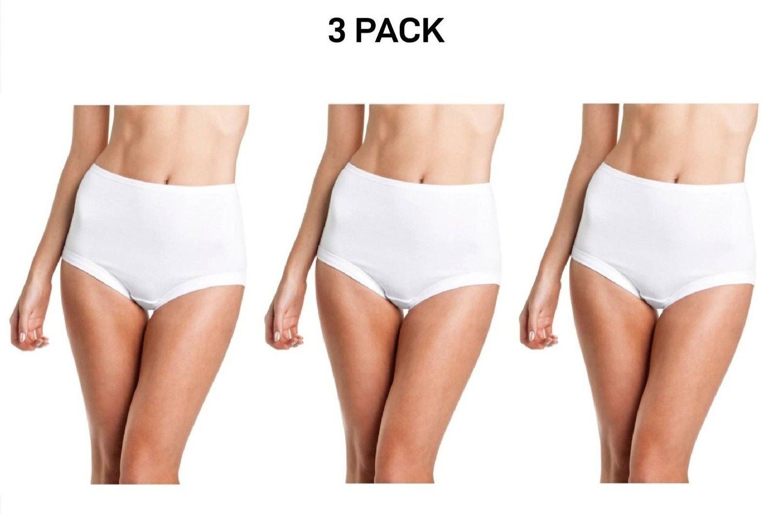 Bonds Womens Cottontails Full Brief With Lycra Comfortable Coverage 3 Pack WUFQA
