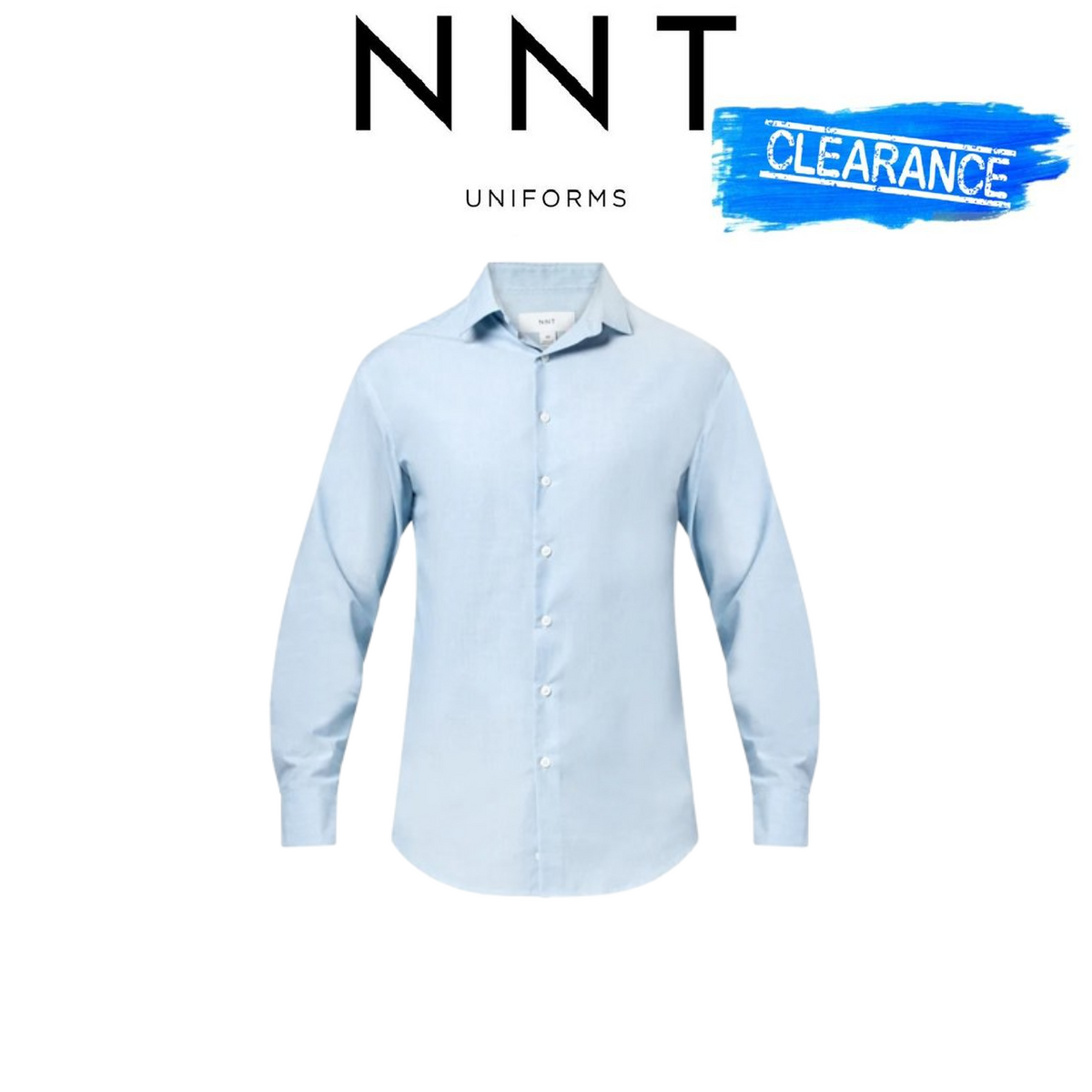 Clearance! NNT Mens Textured L/S Shirt Modern Collar Classic Fit Shirt CATJ8V