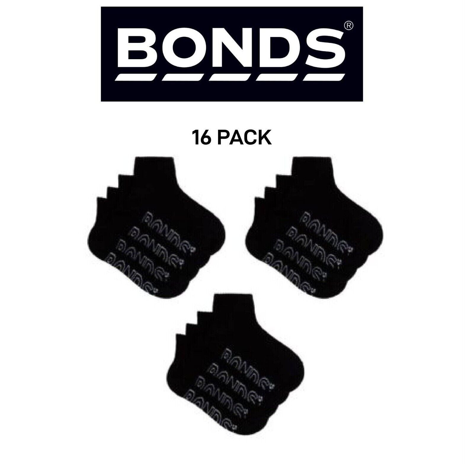 Bonds Kids Logo Light Quarter Crew Lightweight and Breathability 16 Pack RXUT4N