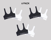 Bonds Girls Original Rib Tank Crop Super Comfort and Soft Support 6 Pack UWLK2A