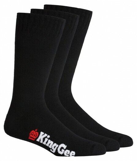 KingGee Mens 3 Pack Bamboo Work Socks Comfort Breathable Workwear K09230