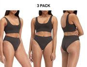 Bonds Womens Bases String Bikini Seamless Soft & Stretch Hi Waist 3 Pack WT4R