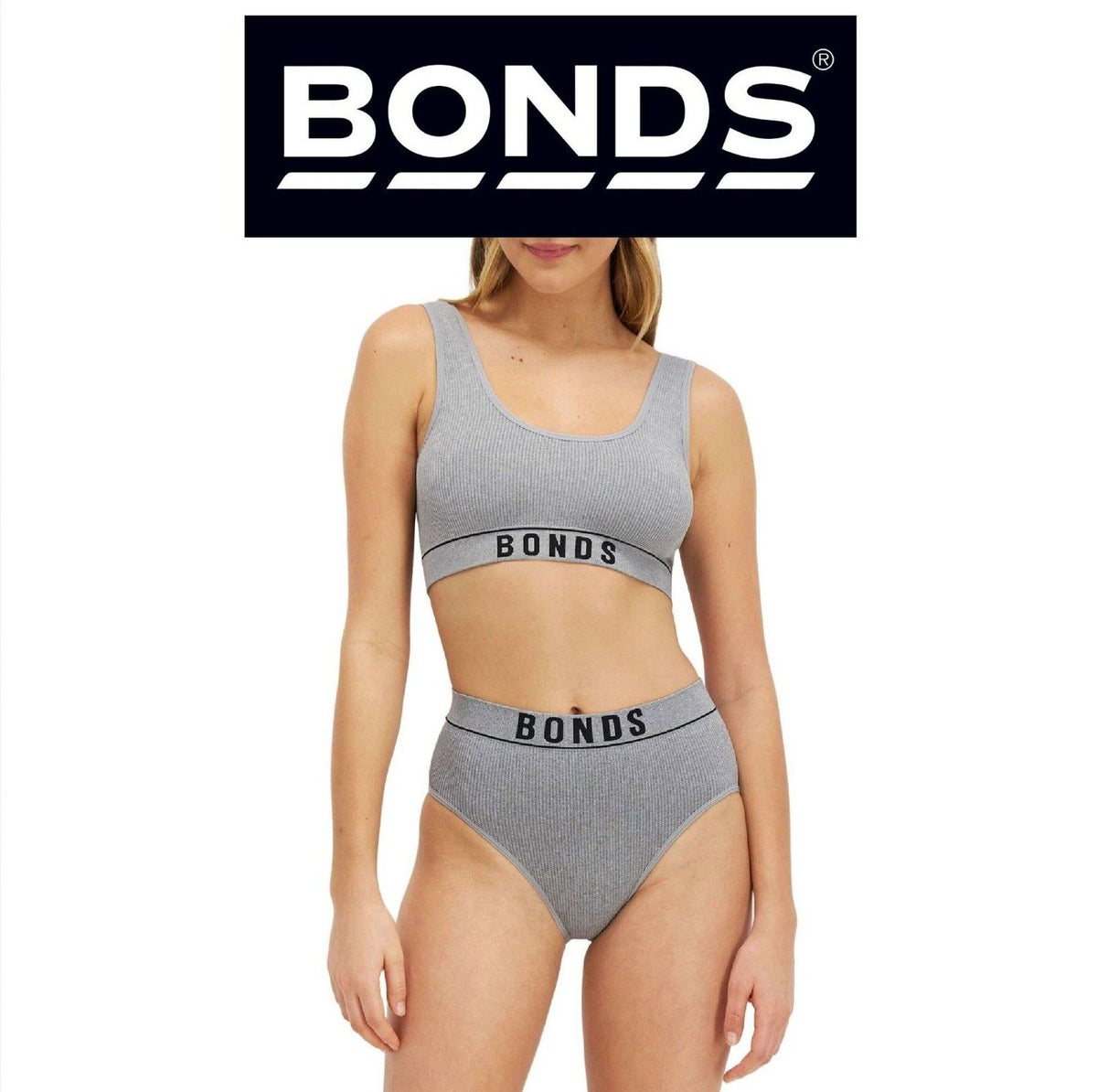 Bonds Womens Retro Rib Seamless Hi Hi Bikini High Waist & Super High Leg WU8FT