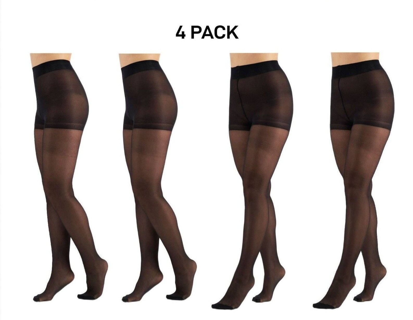 Bonds Womens Sheer Slimming Tights Comfortable Top Waistband 4 Pack L79570