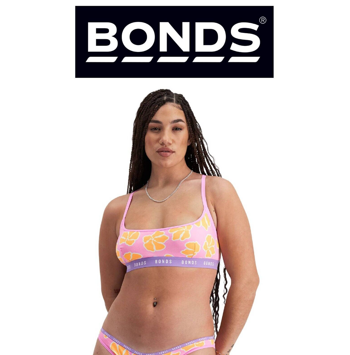 Bonds Womens Icons Scoop Crop Support Coverage and Confident Bra YWN8