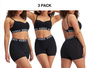 Bonds Womens Icons Super Logo Short Comfy Extra Coverage Mid-Length 3 Pack WR4V