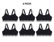 Bonds Girls Performance Pullover Crop Durable and Stretchy Bra 6 Pack UWH41A
