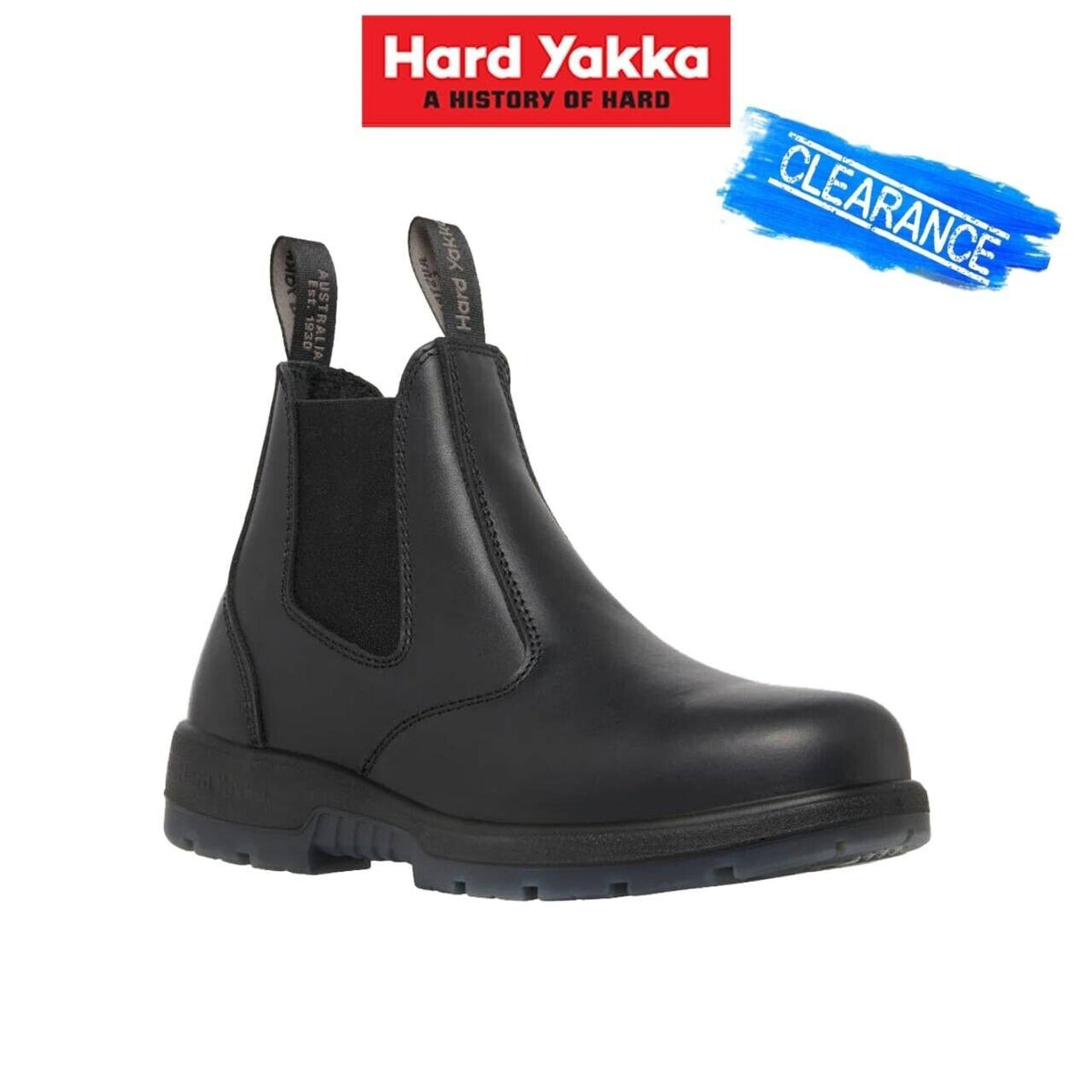 CLEARANCE! Hard Yakka Safety Work Outback Pull On SteelToe PR Safety Boot Y60175