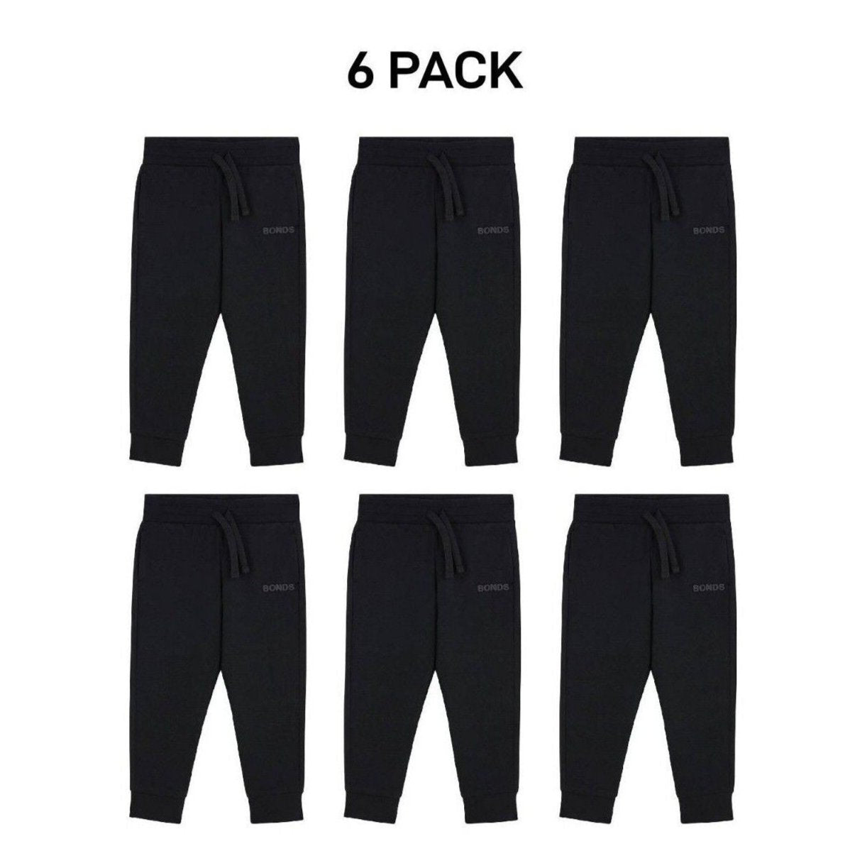 Bonds Baby Tech Sweats Trackie Lightweight and Warm Sporty Style 6 Pack KVQRA