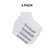Bonds Kids Logo Light Quarter Crew Lightweight and Breathability 4 Pack RXUT4N