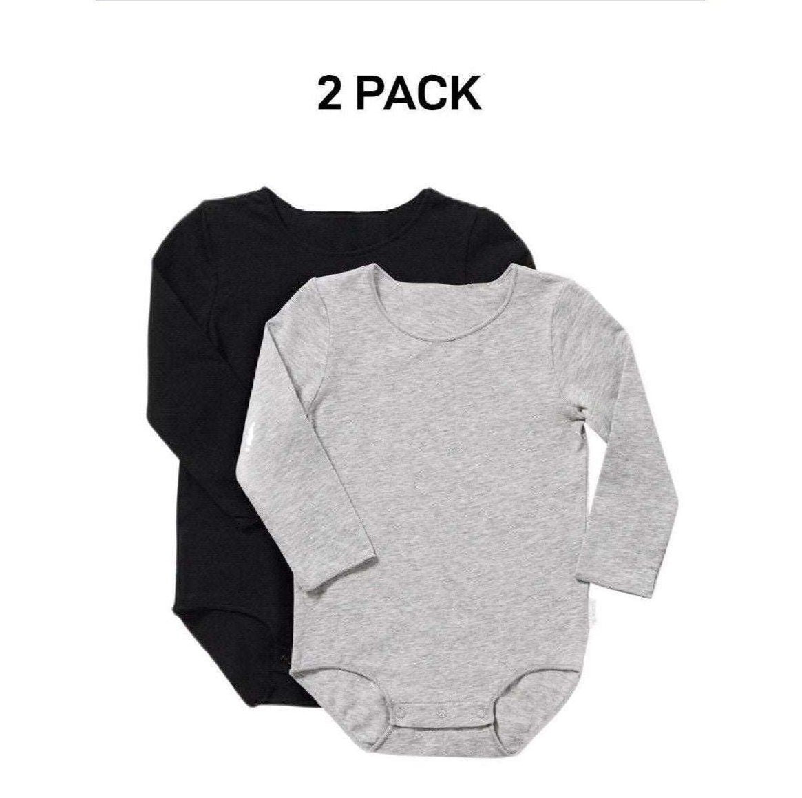 Bonds Baby Wonderbodies Long Sleeve Bodysuit Super Soft Cotton 2 Pack BXW7A