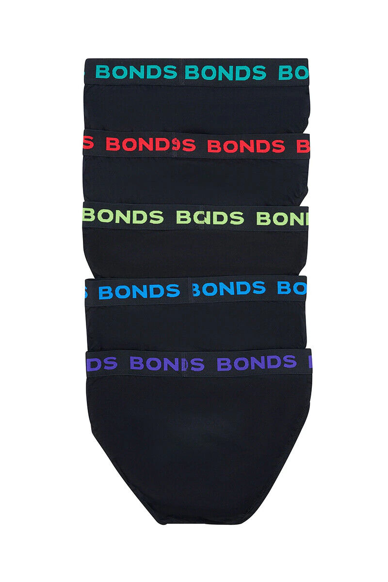 Bonds Mens Hipster Brief Super Soft Branded Elastic Waistband 10 Pack M8DMTX