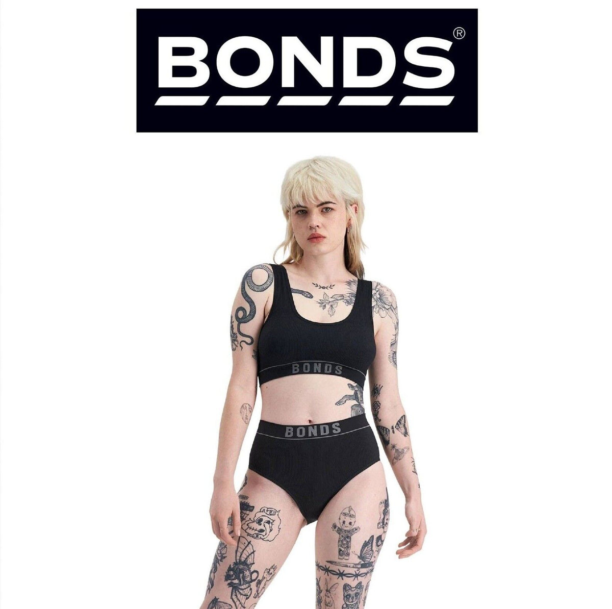 Bonds Womens Retro Rib Seamless Hi Hi Bikini High Waist & Super High Leg WU8FT