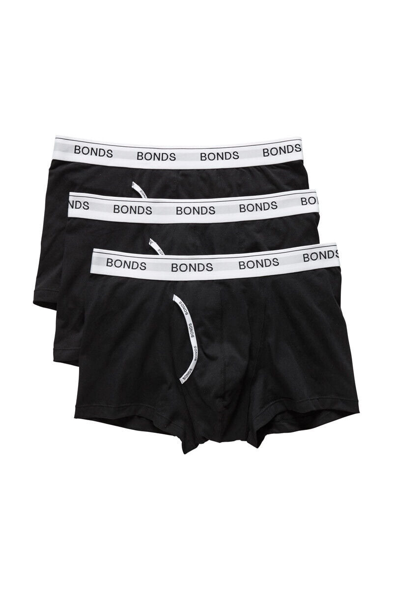Bonds Mens Guyfront Trunk Seamfree Sides and Fly Front Opening 3 Pack MY963A