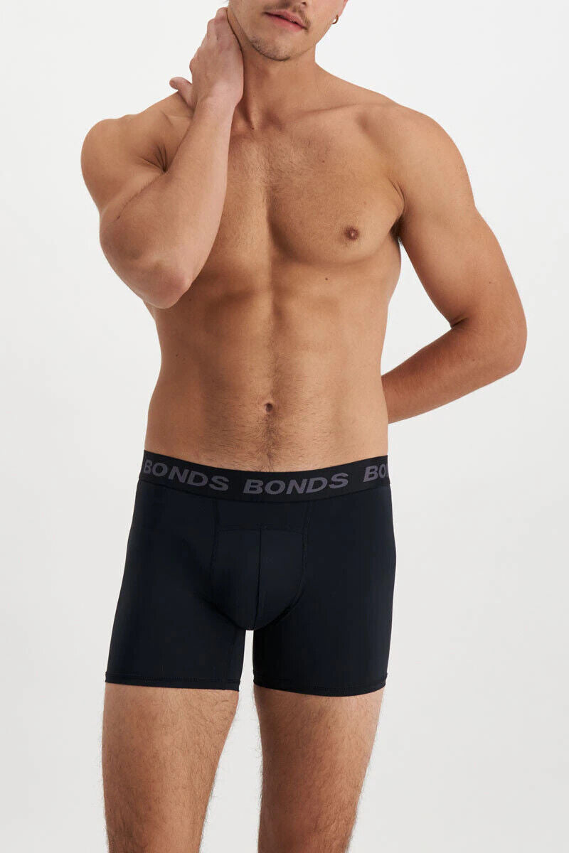 Bonds Mens Quickdry Trunk Wide Inner Leg Panel Moisture Wicking 6 Pack MWQL