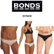 Bonds Womens Hipster Bikini Soft Cotton Low Rise Stretchy Waist 12 Pack WUFNA
