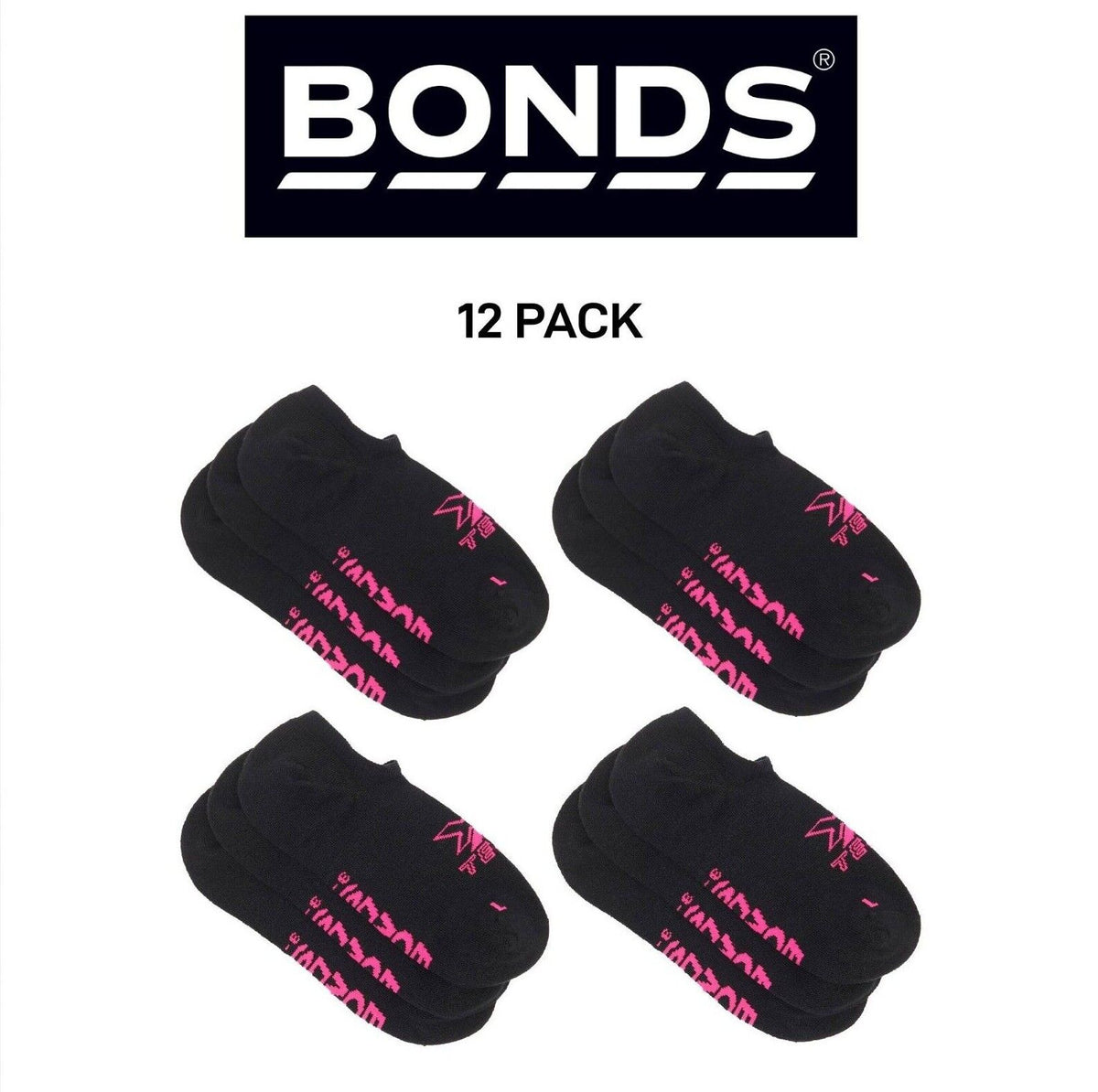 Bonds Womens X-Temp No Show Socks Smart Temperature Technology 12 Pack LXXA3W