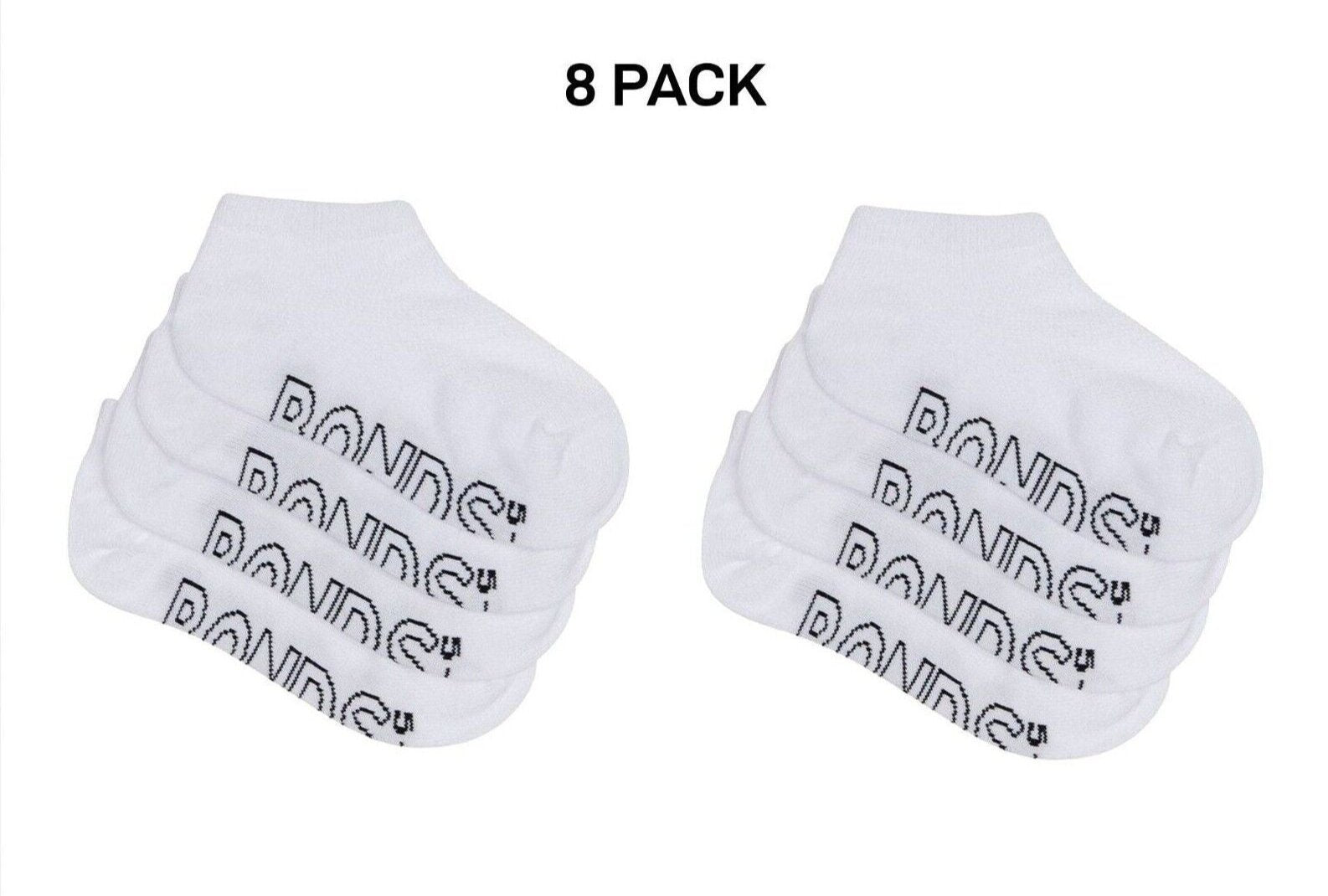 Bonds Kids Logo Light No Show Soft Cotton Breathable Socks 8 Pack RXUU4N