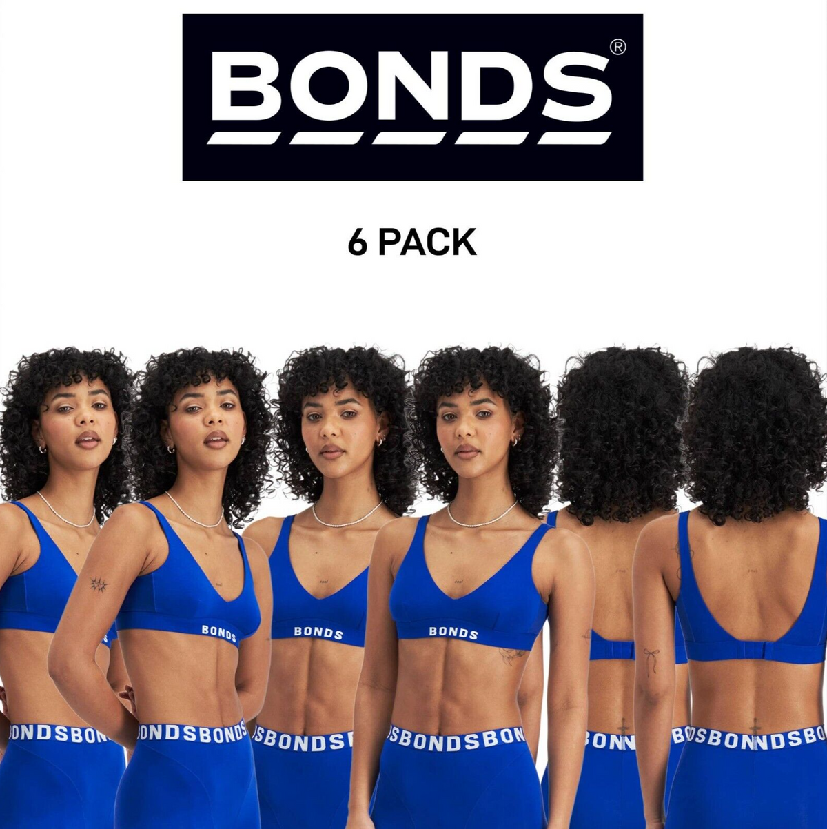 Bonds Womens Chafe Off Crop Ultimate Comfort Soft and Cooling Finish 6 Pack WR3X
