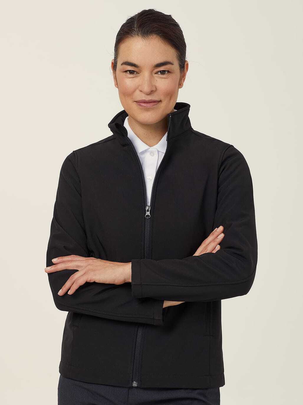 Womens NNT Warm Fleece Bonded Fleece Zip Jacket Black Navy Business Smart CAT1ET