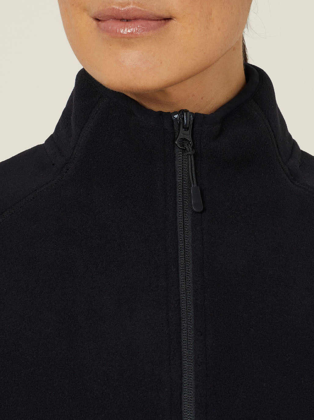 SALE NNT  Polar Fleece Vest Classic Fit Black Front Zip Opening Vest CAT745