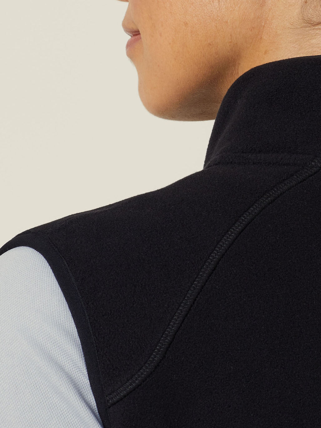 NNT Mens Ladies Bonded Fleece Zip Vest Warmth Black Sleeveless Style CAT745