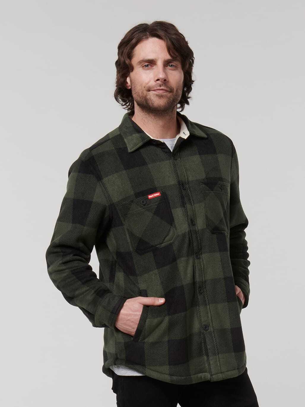 WINTER SALE! Hard Yakka Legends Sherpa Fleece Jacket Free Beanie Work Y06518