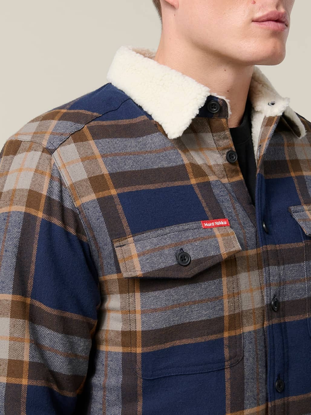 WINTER SALE! Hard Yakka Mens Heritage Trucker Sherpa Warm Work Jacket Y06823