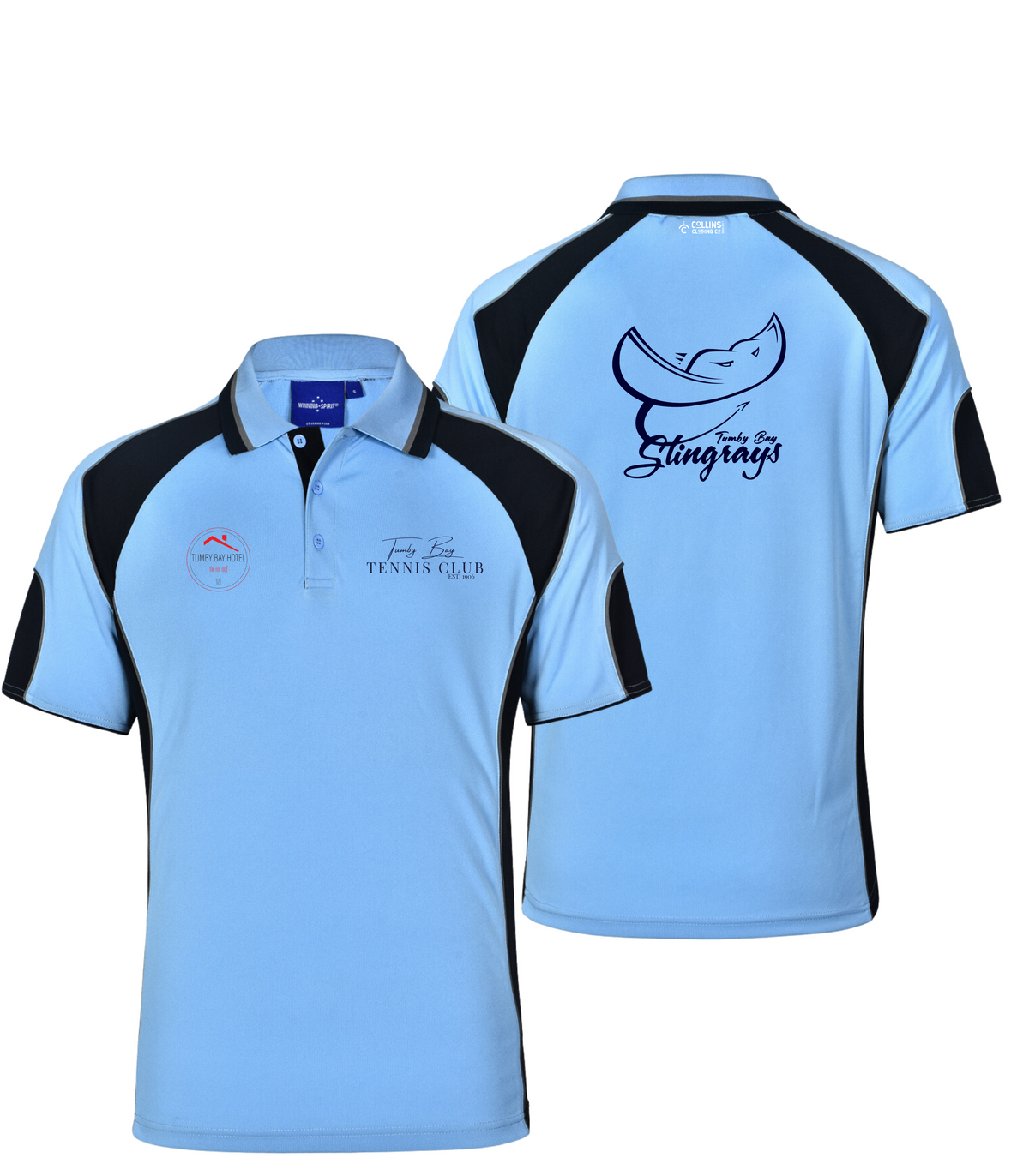Tumby Bay Tennis Club Men/Women Stingrays Alliance polo KS61-Collins Clothing Co