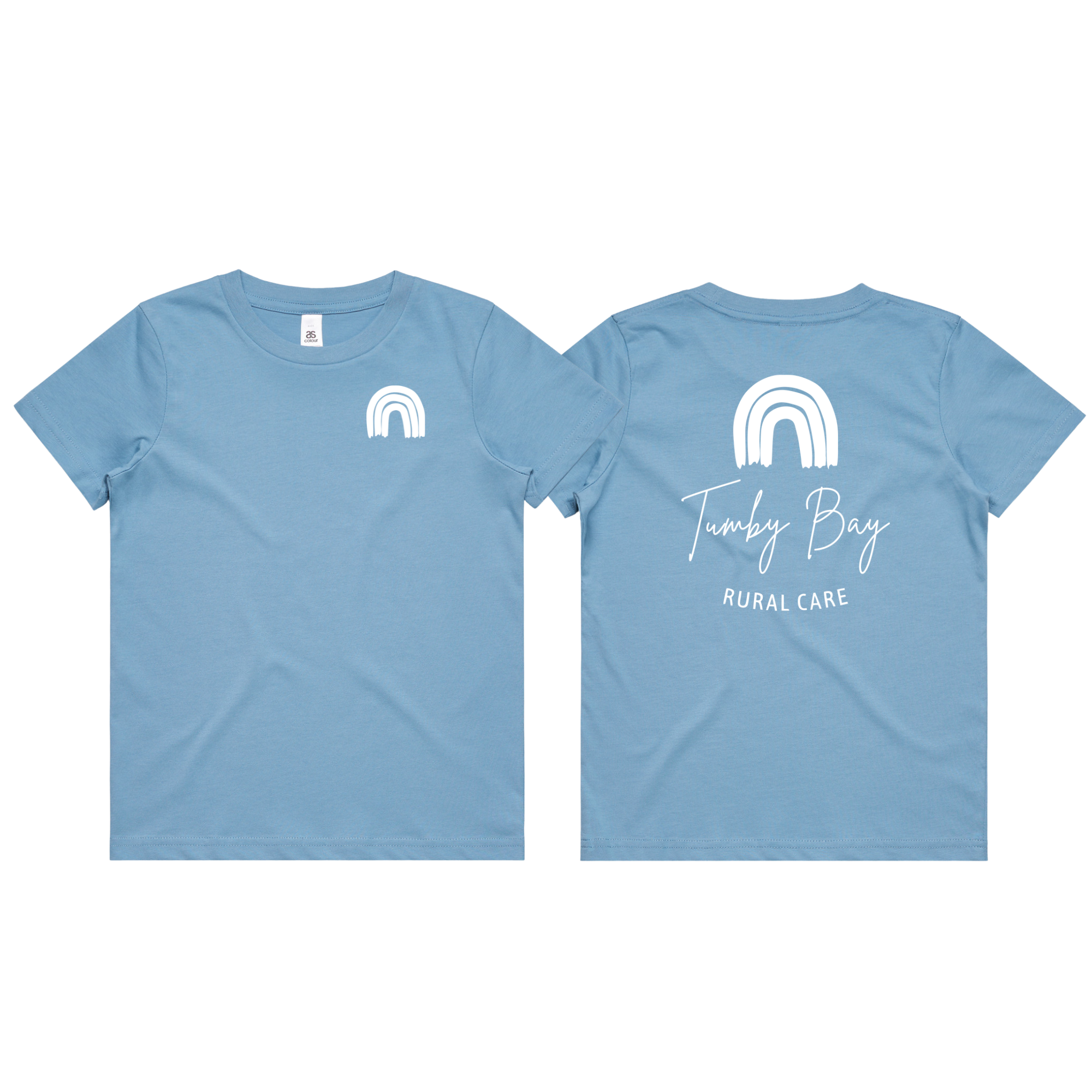 Tumby Bay Rural Care Crew Neck Tees Logo Print Front and Back 3006