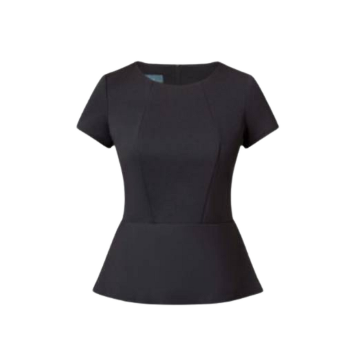 Clearance! NNT Ponte Knit Cap SLV Peplum Top Front Panelling Short Sleeve CAT9S1-Collins Clothing Co