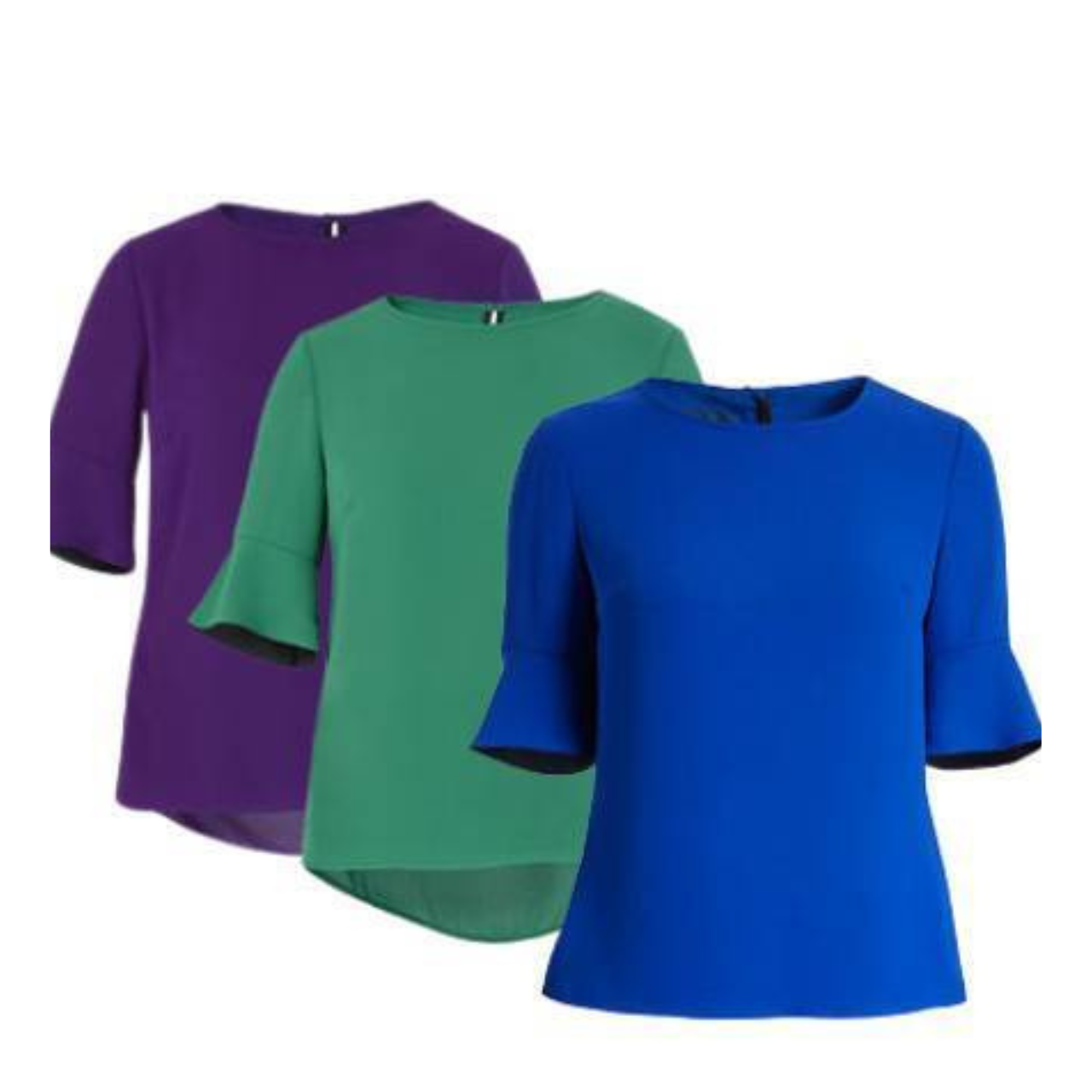 NNT Womens Discontinued Double Georgette Soft Fluted Top CAT9RE-Collins Clothing Co