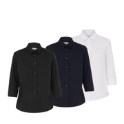 NNT Womens Avignon Formal Stripe 3/4 Sleeve Business Shirts Regular Fit CATUKY-Collins Clothing Co