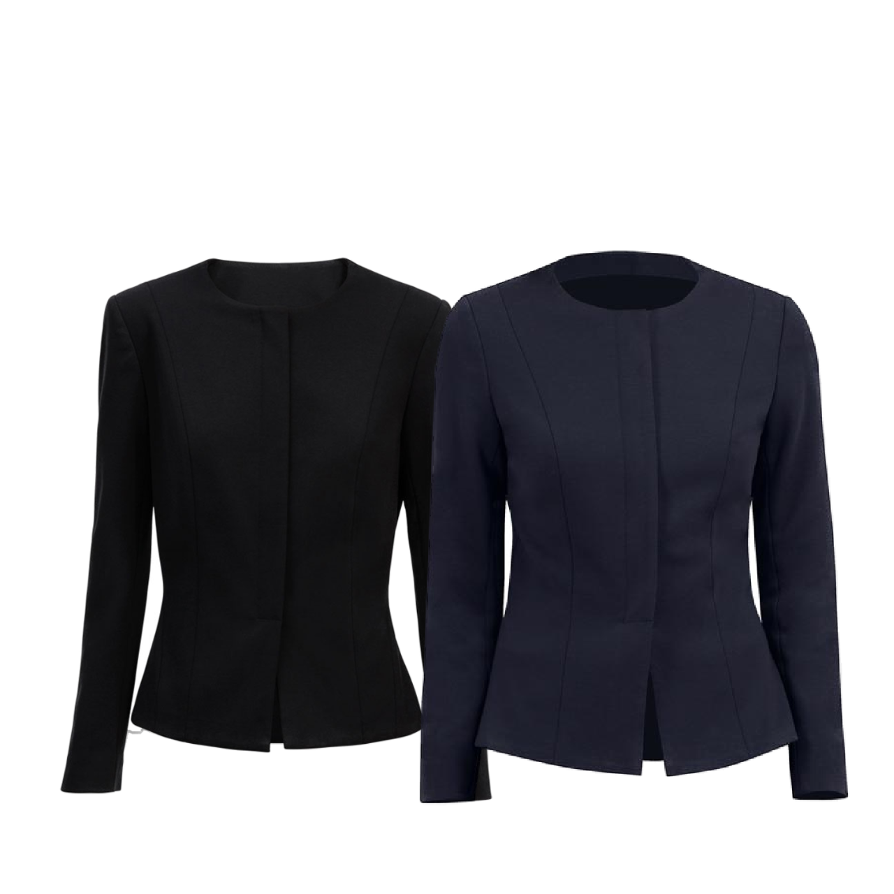 NNT Womens Formal Ponte Jacket Collarless Concealed t Zip  Business Coat CAT1E3-Collins Clothing Co