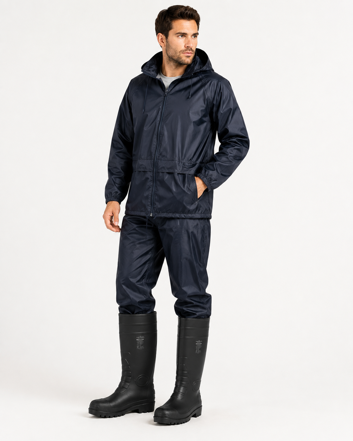 Portwest Waterproof Rainwear & Wellington Boots Set – Jacket, Pants &amp; Work Boots PWSET005