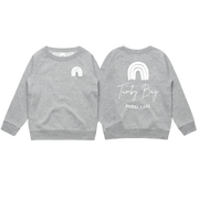 Tumby Bay Rural Care Crew Neck Grey Jumper Logo Print Front and Back 3030