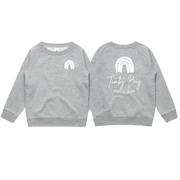 Tumby Bay Kindergarten Kids Crew Neck Grey Jumper Logo Print  Front and Back 3030